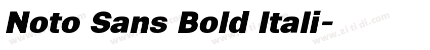 Noto Sans Bold Itali字体转换